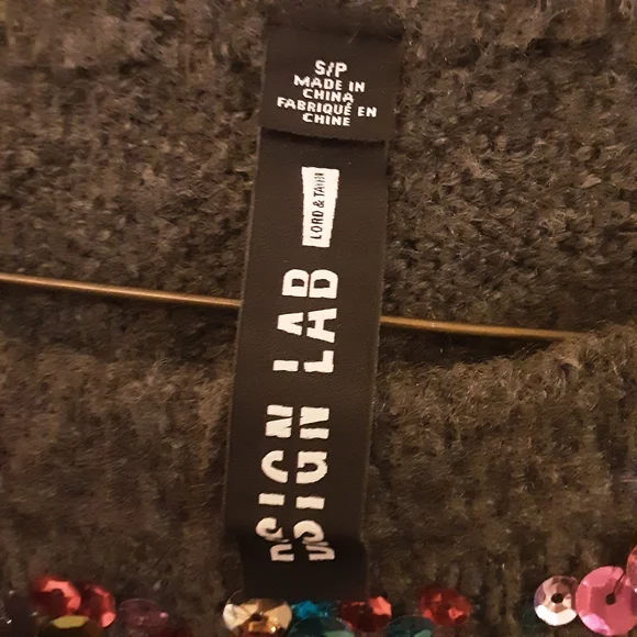 DSIGN LAB WOMENS GRAY SWEATER SIZE S/P BRAND NEW - Picture 2 of 3